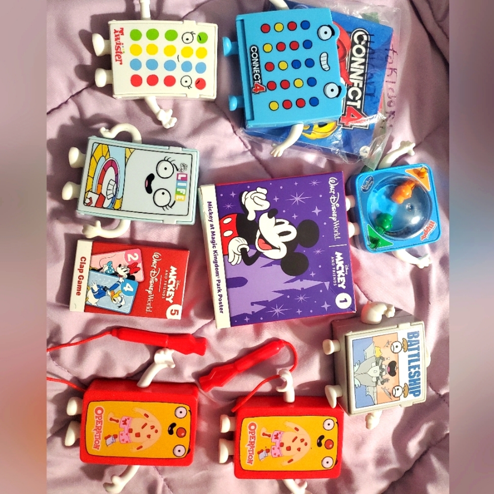 :9 McDonalds happymeal travel size board game toys READ